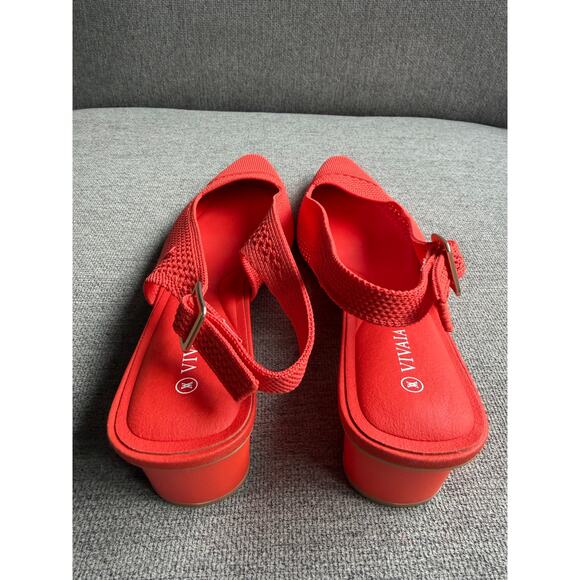 Vivaia Pointed-Toe Slingback Sandals Leah Citrus Orange Women's 41 US 9.5 - Picture 7 of 12